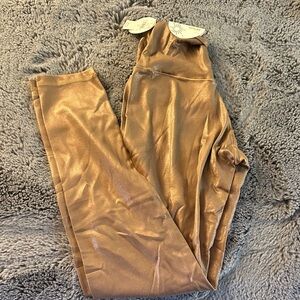 Aerie Metallic Gold Stretch Leggings